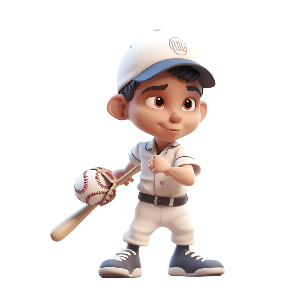 Young boy in a baseball uniform holding a bat with Little Stars on Wheelz, representing youth baseball skills development in Houston.